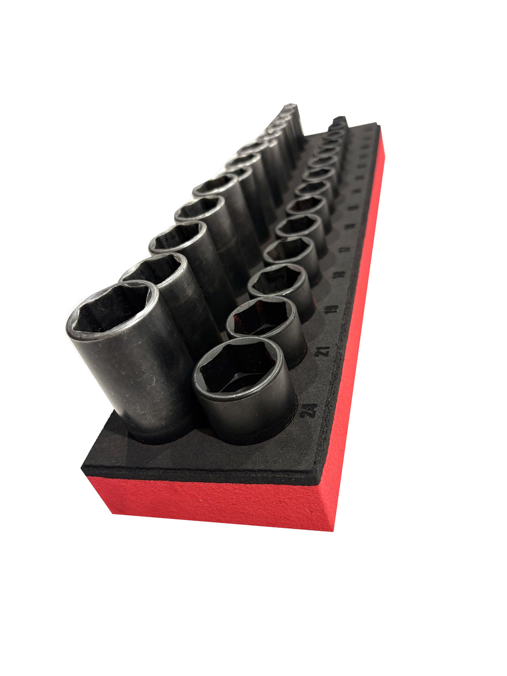 Socket Organizer - Snap On style Metric 3/8 Impact Sockets 8-19,21,24mm FOAM INSERT