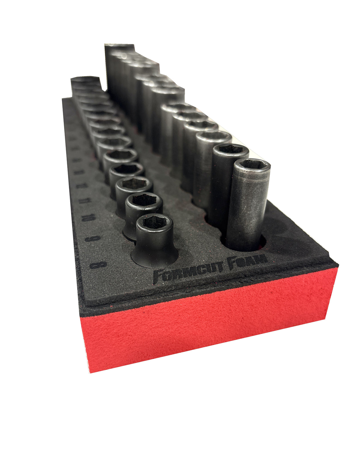 Socket Organizer - Snap On style Metric 3/8 Impact Sockets 8-19,21,24mm FOAM INSERT
