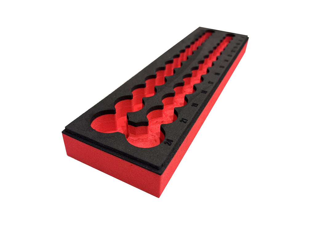 Socket Organizer - Snap On style Metric 3/8 Impact Sockets 8-19,21,24mm FOAM INSERT