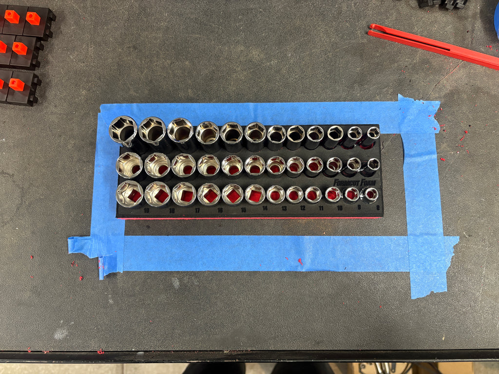 Icon Style 3/8 Chrome Socket Foam Insert - Metric