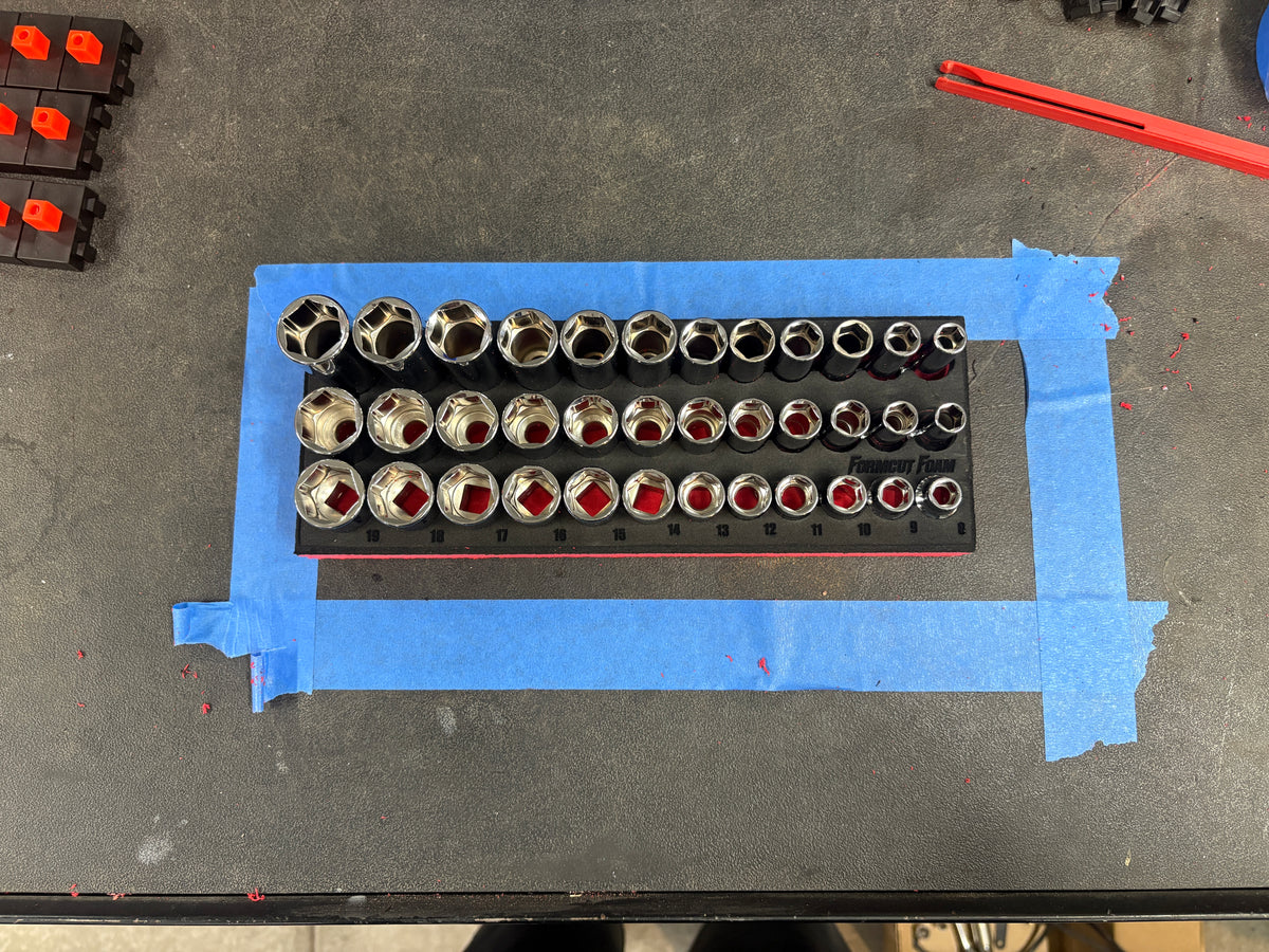 Icon Style 3/8 Chrome Socket Foam Insert - Metric