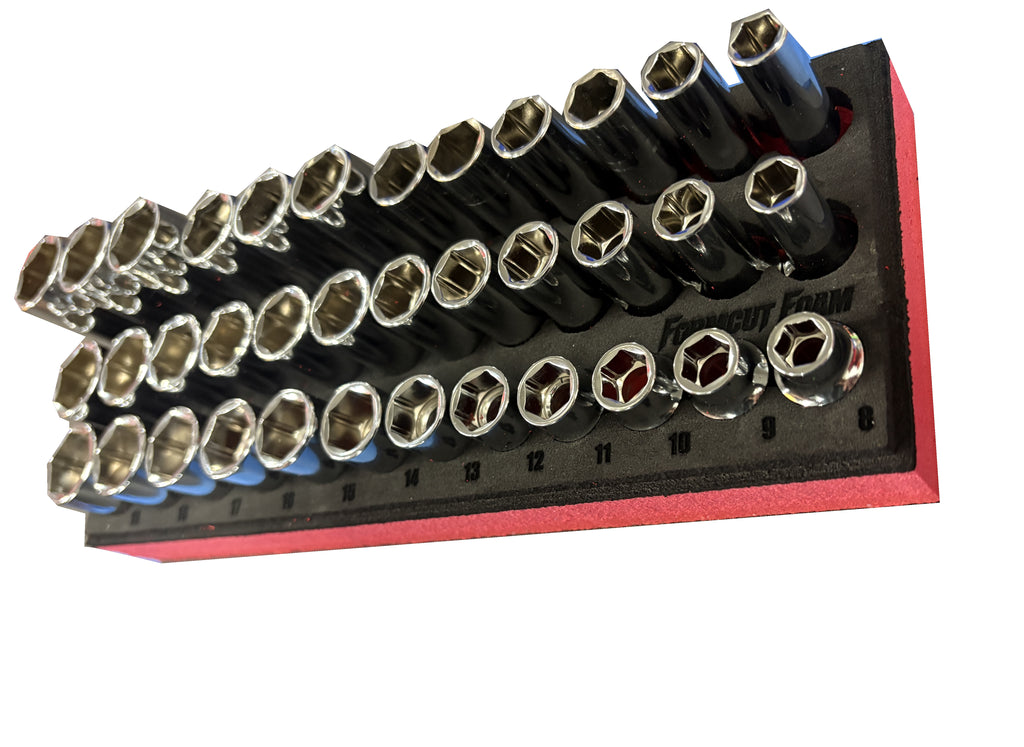 Icon Style 3/8 Chrome Socket Foam Insert - Metric